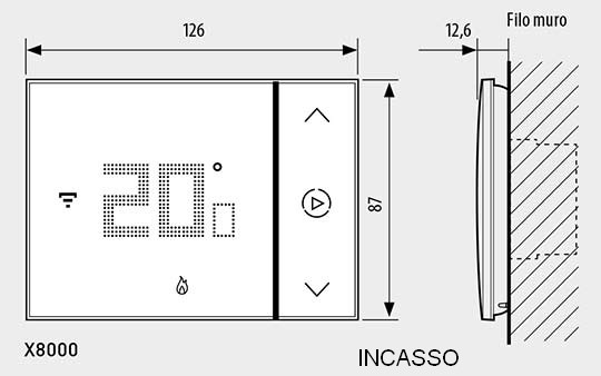 BTICINO X8000 - Smarther - Termostato Connesso Wi-Fi, Bianco